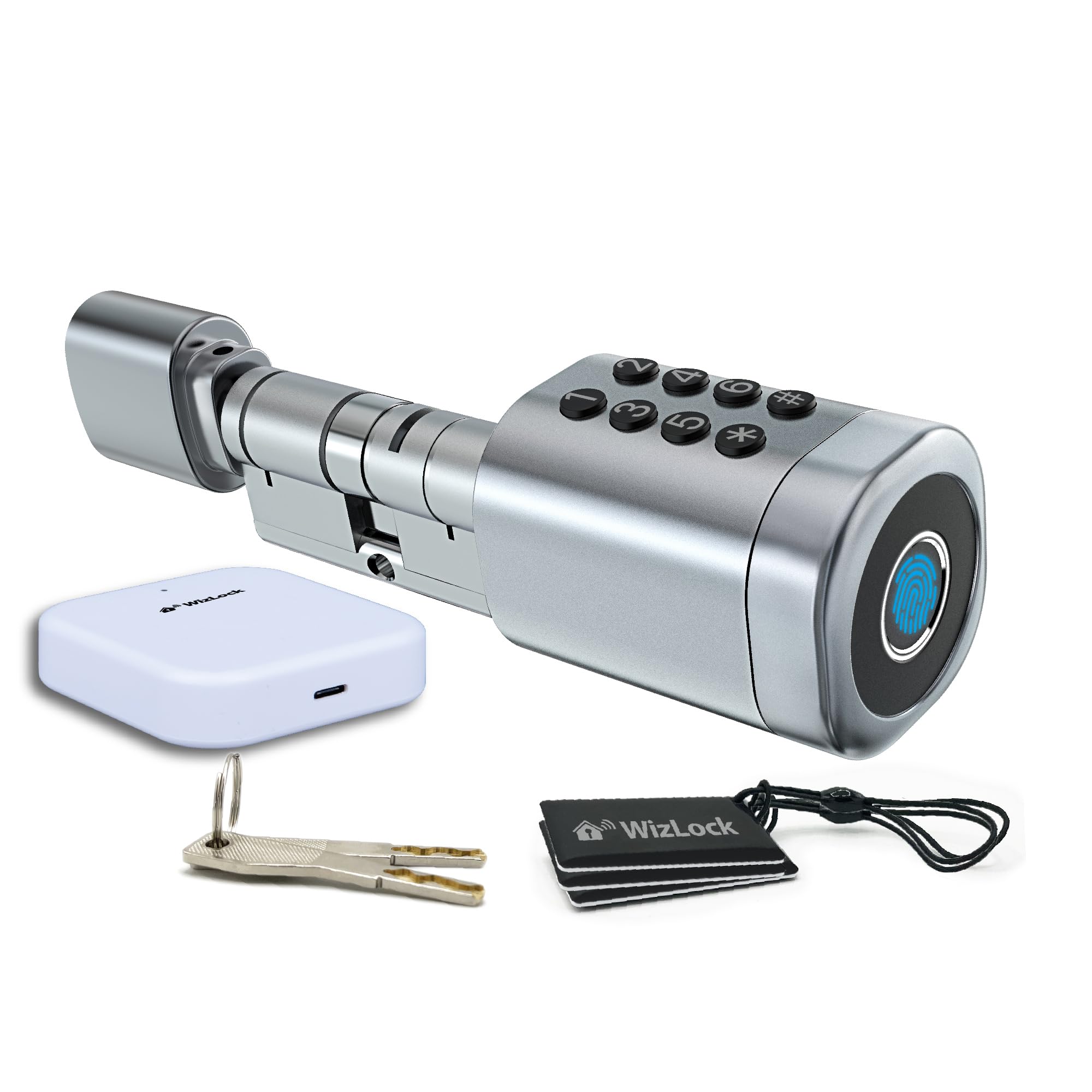 Connected lock cylinder with Wi-Fi gateway