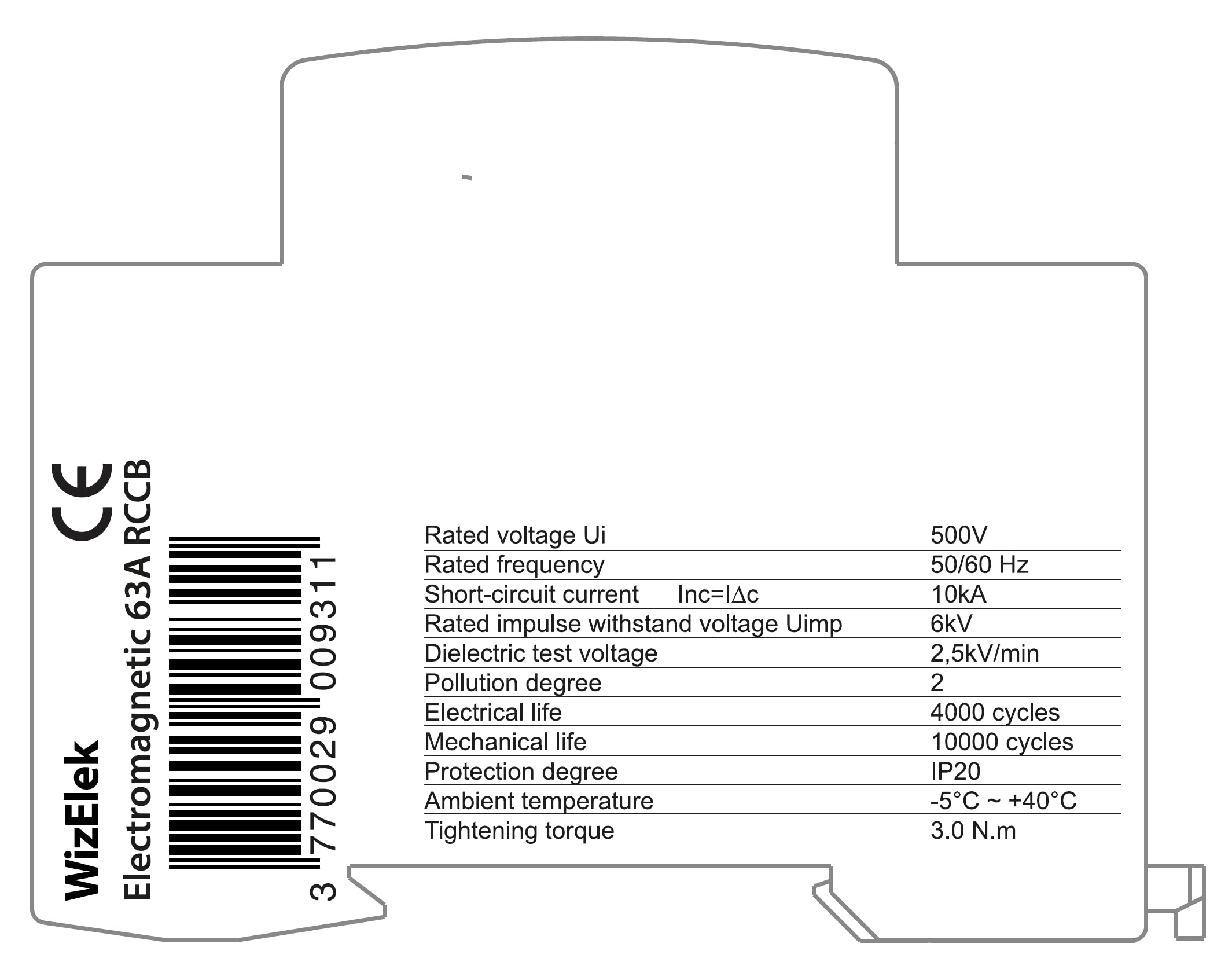 RCCB 4P 63 A 30 mA type A — auto-reclosing — photo 6