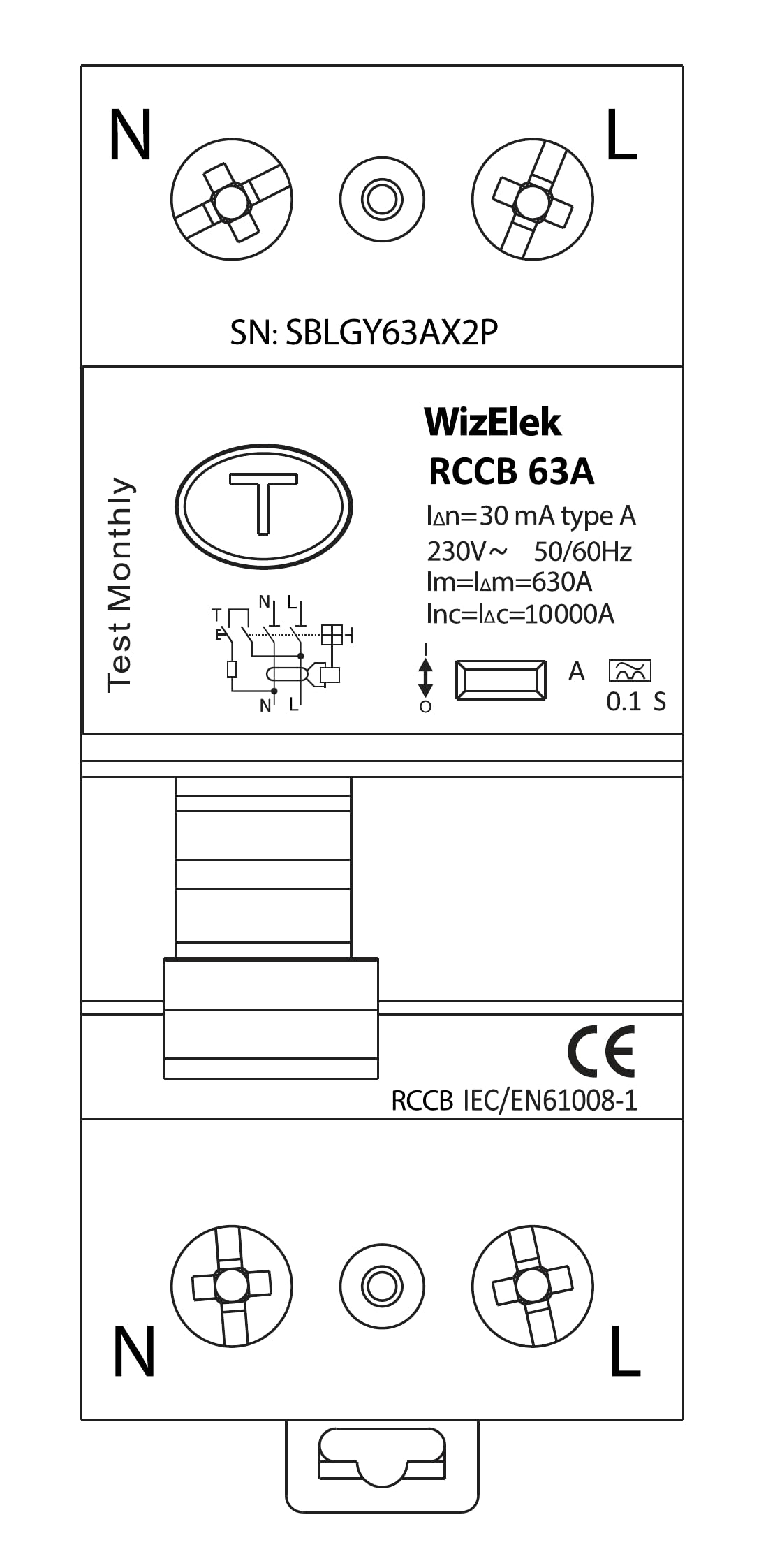 RCCB 2P 63 A 30 mA type A — auto-reclosing — photo 5